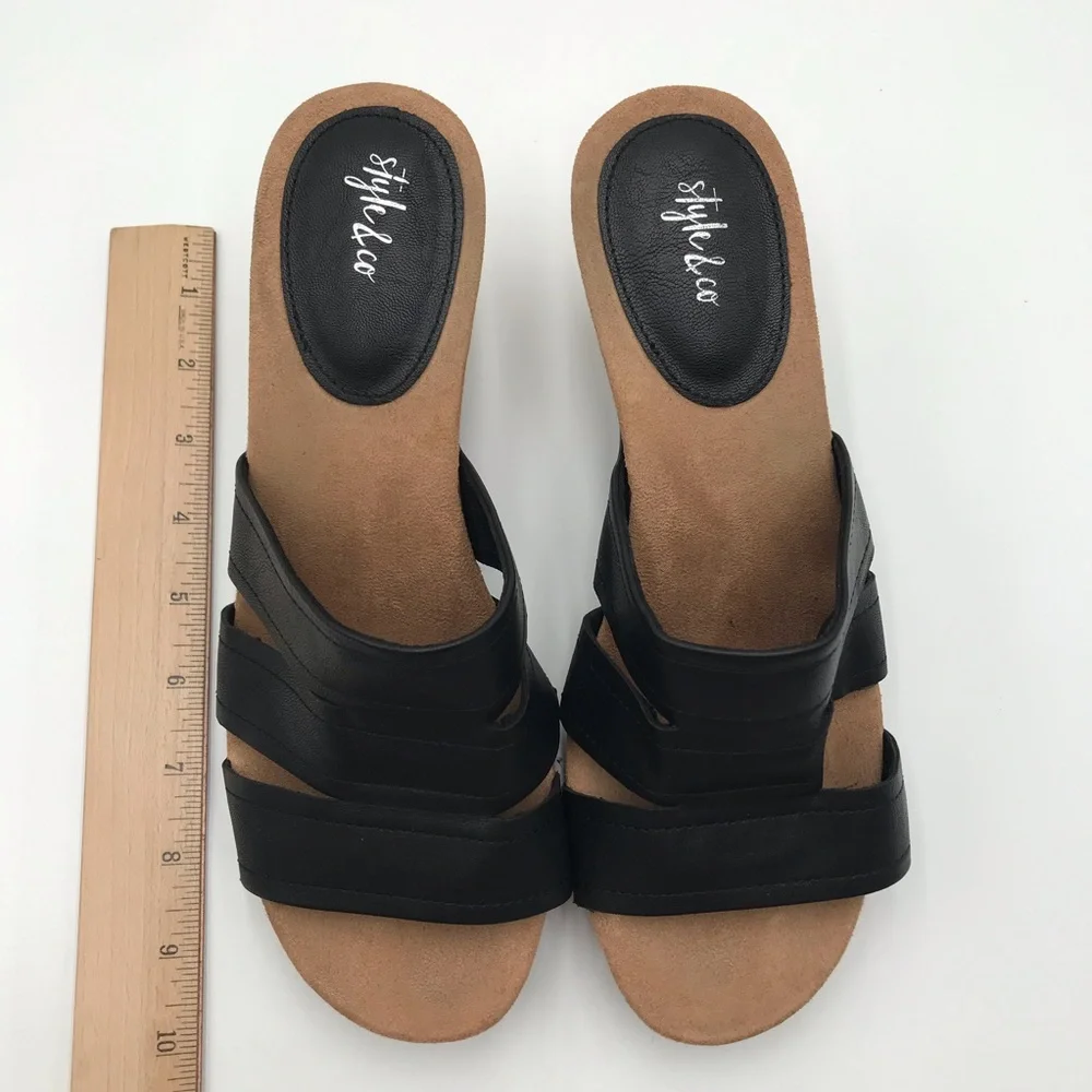 Women’s Style & Co Wedge Slide Sandals - Comfort Casual